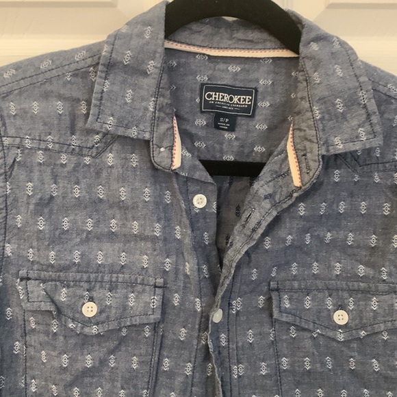 Cherokee long sleeve patterned shirt Sz S - Picture 2 of 5